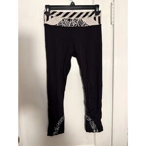 Lululemon Cropped Black and White Leggings